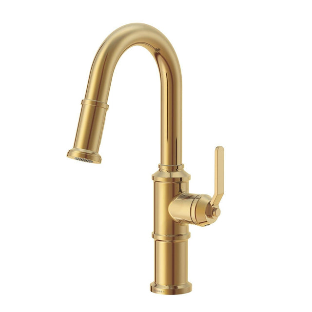 Gerber D150537BS Satin Black Kinzie Single Handle Pull-down Prep Faucet