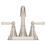 Saxton 2-Handle 4" Centerset Bathroom Faucet in Brushed Nickel