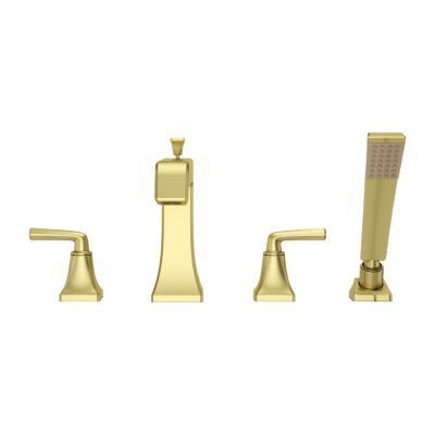 Brushed Gold Park Avenue 4-hole Roman Tub With Handshower, Trim Only LG6-4FEBG