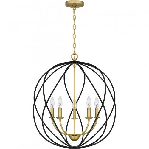Quoizel BYN2824AB Bryn Pendant 5 lights aged brass Pendant