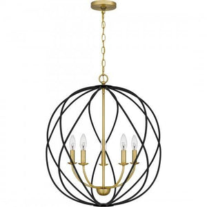 Quoizel BYN2824AB Bryn Pendant 5 lights aged brass Pendant