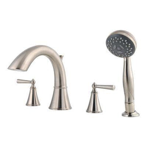 Brushed Nickel Saxton 4-hole Roman Tub With Handshower, Trim Only LG6-4GLK