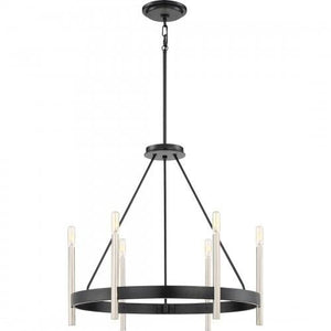 Quoizel ATH5006K Anthem 6 light chandelier mystic black Chandelier