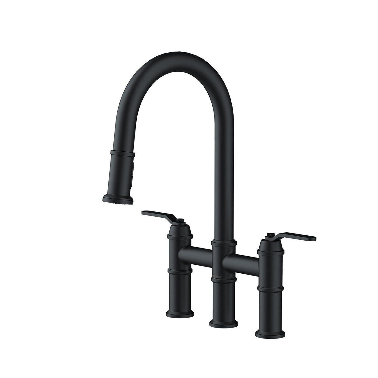 Gerber D434437BB Kinzie Two Handle Pull-down Bridge Faucet - Brushed Bronze