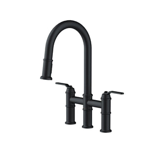 Gerber D434437BB Kinzie Two Handle Pull-down Bridge Faucet - Brushed Bronze