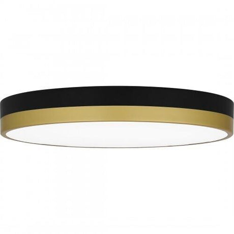 Quoizel WLN1615MBKG Weldin Flush mount led matte black gold Flush Mount