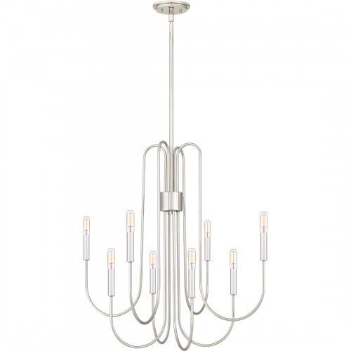 Quoizel CBR5028PK Cabry Chandelier 8 lights polished nickel Chandelier