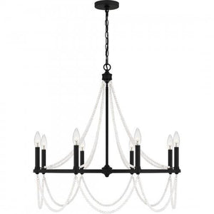 Quoizel BGA5030MBK Brigitta Chandelier 8 lights matte black Chandelier