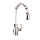 Gerber D454057 Chrome Opulence Single Handle Pull-down Kitchen Faucet