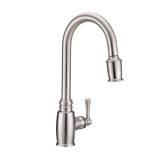 Gerber D454057 Chrome Opulence Single Handle Pull-down Kitchen Faucet