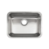 KINDRED RSU1925-55N Reginox 23-in LR x 17-in FB x 5.5-in DP Undermount Single Bowl Stainless Steel ADA Kitchen Sink In Stainless Steel