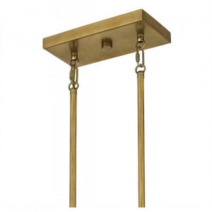 Quoizel WBS136WS Webster Linear chandelier 3 lights  weathered br Island Light