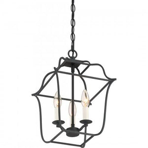 Quoizel GLY5203BA Gallery 3 light foyer ryl ebony Pendant