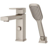 Deckard Single Handle Complete Roman Tub Trim with Handheld Shower in Brushed Nickel