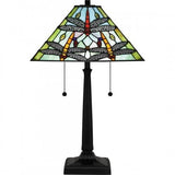 Quoizel TF16144MBK Tiffany Table lamp tiffany 2 lights matte black Table Lamp