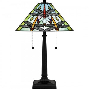 Quoizel TF16144MBK Tiffany Table lamp tiffany 2 lights matte black Table Lamp