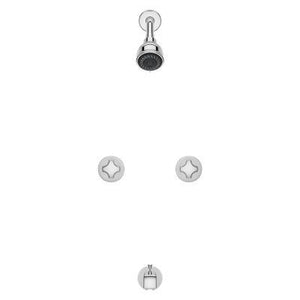 Polished Chrome Pfister 2-handle Tub & Shower Faucet With Metal KNO... LG03-6110