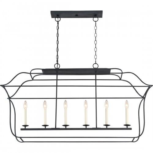 Quoizel GLY648BA Gallery 6 light island ryl ebony Island Light