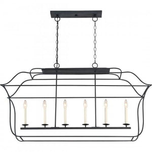 Quoizel GLY648BA Gallery 6 light island ryl ebony Island Light