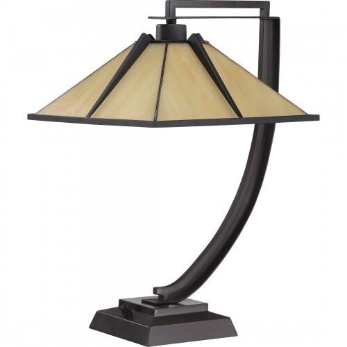 Quoizel TF1791TWT Pomeroy Table lamp tiffany 1lt western bronze Table Lamp