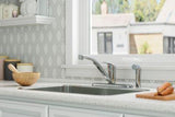 Pfirst Series 1-Handle Kitchen Faucet with Side Spray in Polished Chrome