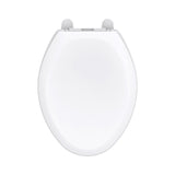 Gerber G0099849 White Adjustable Slow Close Elongated Toilet Seat With Cover