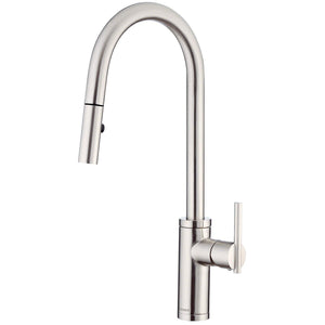 Gerber D454058BS Parma Cafe Single Handle Pull-down Kitchen Faucet - Satin Black