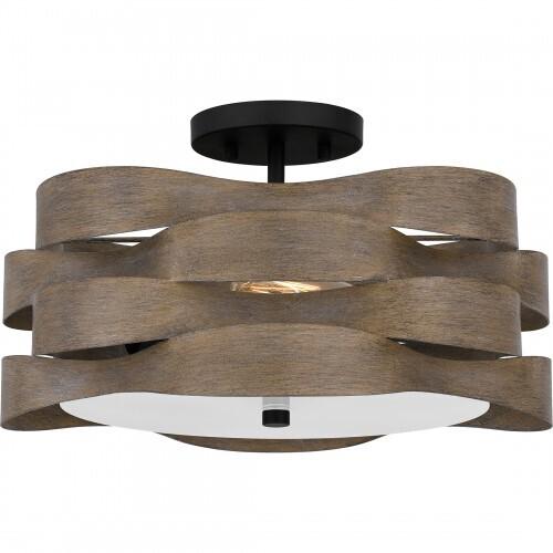 Quoizel APL1716MBK Appleton Semi flush 2 lights matte black. Semi-Flush Mount