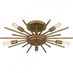 Quoizel QSF6158WS Quoizel Semi-Flush Mount Semi flush 5 lights weathered brass Semi-Flush Mount