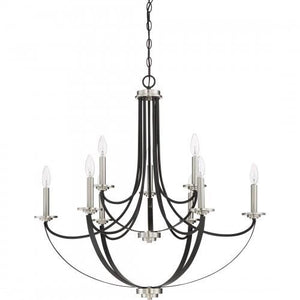 Quoizel ANA5009K Alana 9 light chandelier mystic blk Chandelier