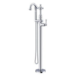 Gerber D300557T Chrome Traditional Floor Mount Tub Filler Trim Kit With Handshower