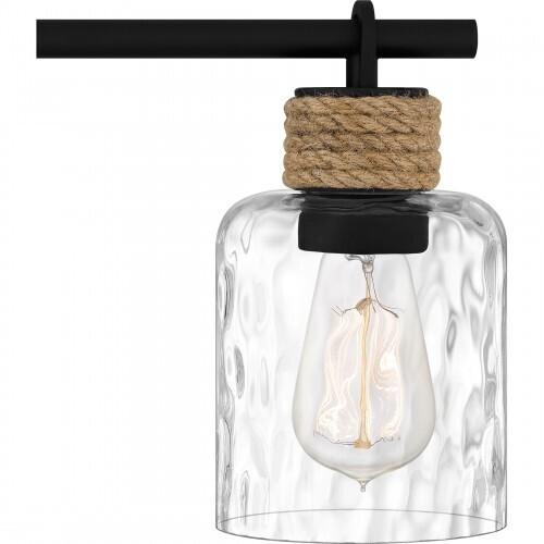 Quoizel BTC8624MBK Baltic Bath 3 lights matte black. Bath Light