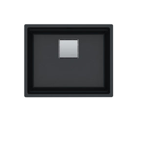 FRANKE PKG11020ONY Peak 22.1-in. x 18.1-in. Onyx Granite Undermount Single Bowl Kitchen Sink - PKG11020ONY In Onyx