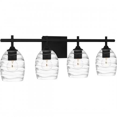 Quoizel LCY8629MBK Lucy Bath 4 lights matte black. Bath Light