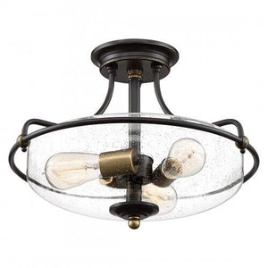 Quoizel GFC1717PN Griffin Semi flush 17"d palladian bronze Semi-Flush Mount