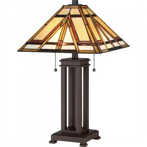 Quoizel TF2095TRS Gibbons Table lamp tiffany russet Table Lamp