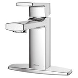 Deckard Single Control 4" Centerset Bathroom Faucet in Polished Chrome