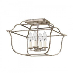 Quoizel GLY1714CS Gallery Semi flush mount 4 light century silver Semi-Flush Mount