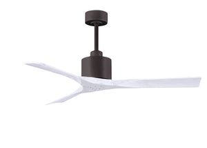 Matthews Fan NK-TB-MWH-52 Nan 6-speed ceiling fan in Textured Bronze finish with 52” solid matte white wood blades