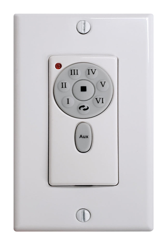 Matthews Fan IR3H-CR-MWH-42 Irene-3H three-blade flush mount paddle fan in Polished Chrome finish with 42” solid matte white wood blades. 