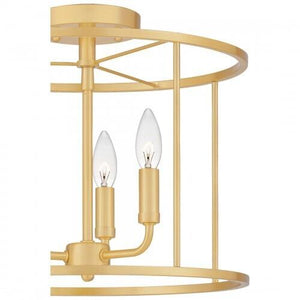 Quoizel ABR1714AB Abner Semi flush 3  light aged brass Semi-Flush Mount