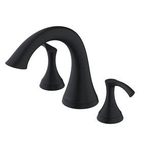 Gerber D300922BST Antioch Three Piece Roman Tub Trim Kit - Satin Black