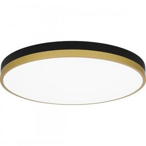 Quoizel WLN1620MBKG Weldin Flush mount led matte black gold Flush Mount