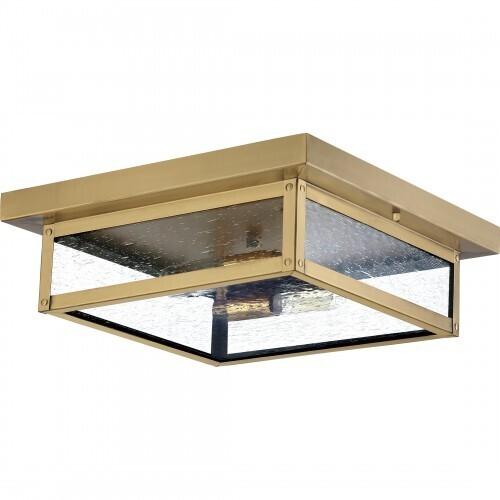Quoizel WVR1312A Westover Flush mount 2 lights antique brass Flush Mount