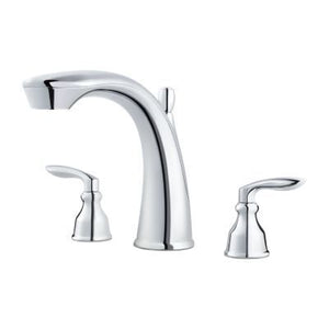 Avalon 2-Handle Roman Tub Trim in Polished Chrome