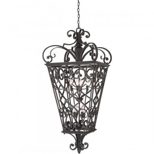 Quoizel FQ1931MK01 Fort Quinn Outdoor hang marcado black Chandelier