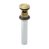 Push and Seal All Metal Drain in Brushed Gold