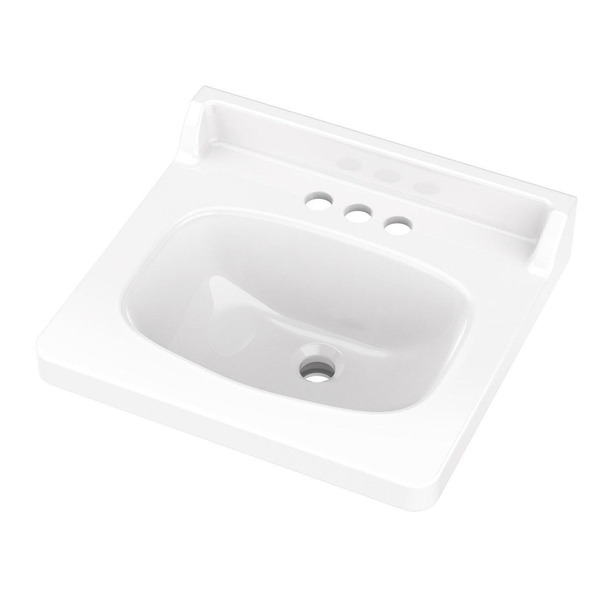 Gerber G0012224 White Marquis 4" Centers Single Door Vanity Top Bathroom Sink