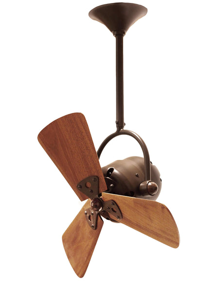 Matthews Fan BD-BZZT-WD Bianca Direcional ceiling fan in Bronzette finish with solid sustainable mahogany wood blades.