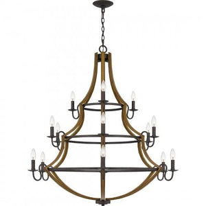 Quoizel SHR5015RK Shire Chandelier 15 lights  rustic black Chandelier
